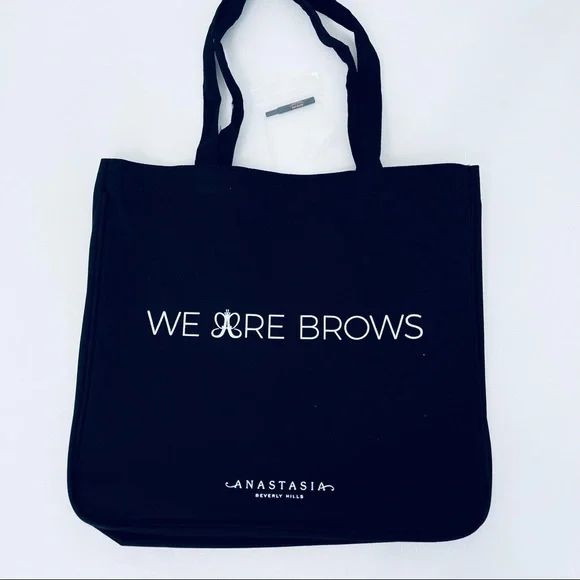 ANASTASIA Beverly Hills we are brows black canvas tote bag brows on point always - Picture 4 of 8